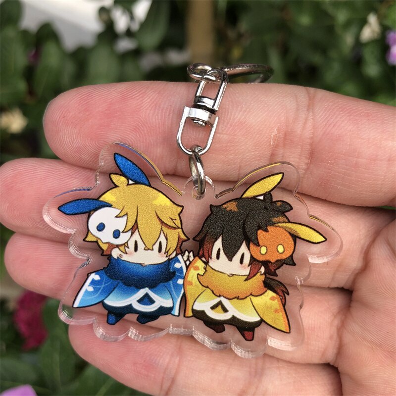 Móc khoá Genshin Impact Abyss Mage Zhongli Morax Tartaglia Anime Manga Nhật Bản Phụ Kiện Trang Trí Túi xách Balo