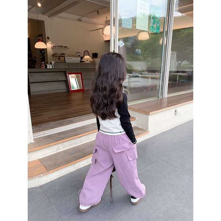 Áo Thun cotton Tay Dài Hở Vai Nhiều Màu Sắc Thời Trang Mùa Xuân Dành Cho Bé Gái