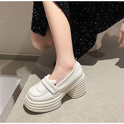 Giày Cao Gót Đế Dày Mũi Vuông size 34-39 Thời Trang Cho Nữ