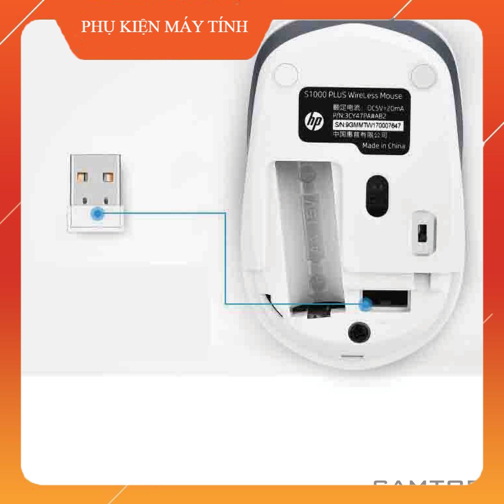 Chuột Không Dây Hp S1000 Plus 1600dpi | BigBuy360 - bigbuy360.vn