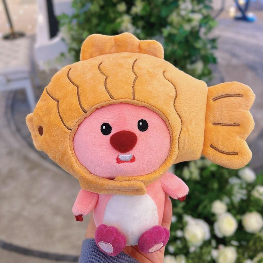 Shanrong Móc Chìa Khóa Nhồi Bông Mềm Mại Họa Tiết Hoạt Hình taiyaki beaver loopy Dễ Thương