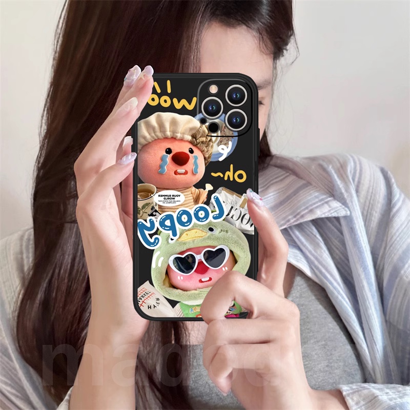 BFF Cartoon Casing Redmi Note 13 Pro+ Plus 11S 10S 11 10 13C 9S 9 8 7 6 5 10C 9T 9A 9C Pro Cute ins cap beaver Loopy Straight edge Fine Hole Couple Anti-fall Soft Phone Back Case Cover MDD 61