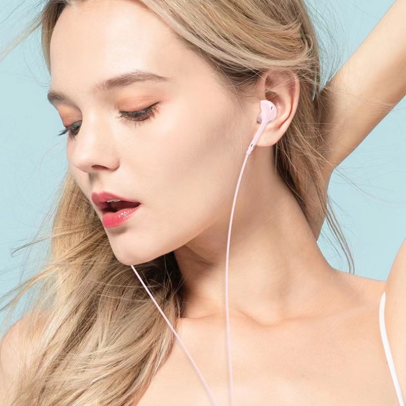 Tai Nghe Nhét Tai u19 Màu macaron Nâng Cấp Có Dây Kèm Micro