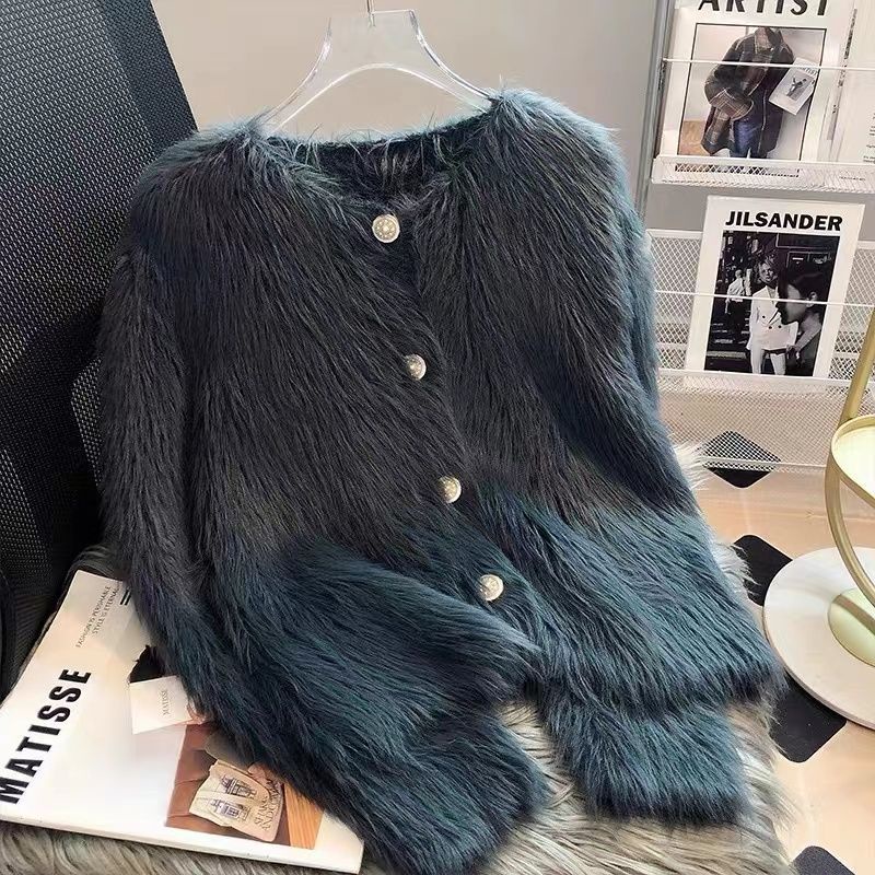Áo Khoác cardigan Dệt Kim Tay Dài Dáng Ngắn Phong Cách Hàn Quốc