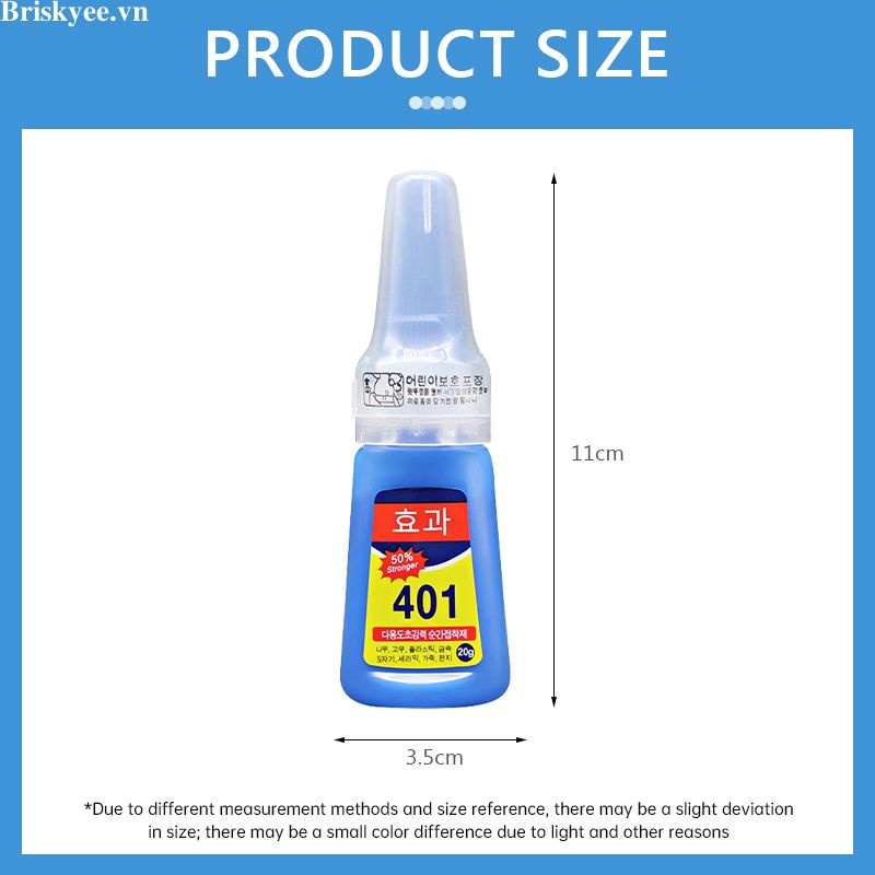 Briskyee🎶Keo 401 chính hãng , keo gắn móng giả siêu chắc 20g
