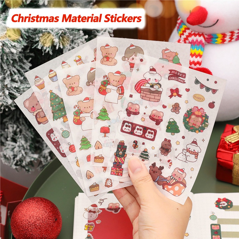 Set 4 Tấm sticker Dán Trang Trí Giáng Sinh Hình Bông Tuyết