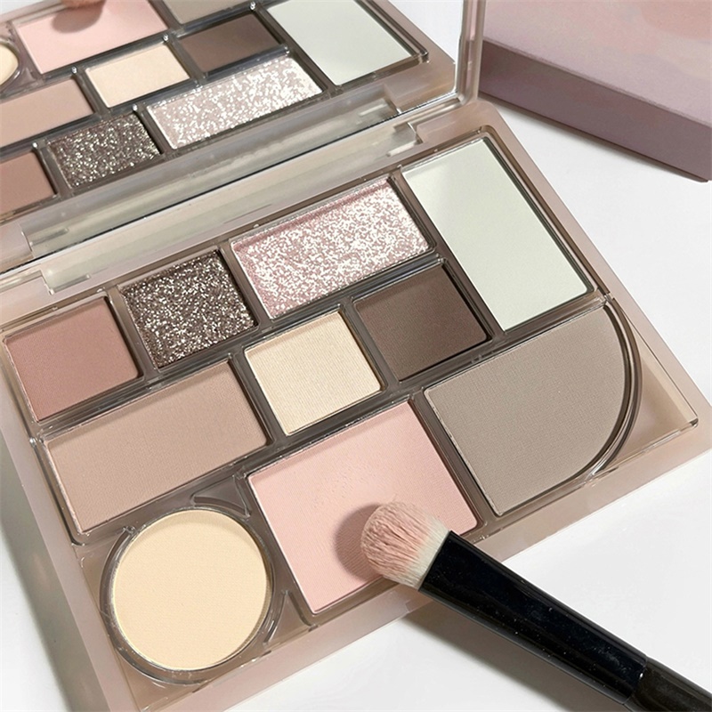 Bảng Phấn Mắt 10 Màu Sắc Hiệu Ứng Lì / Ánh Nhũ Trang Điểm Bắt Sáng