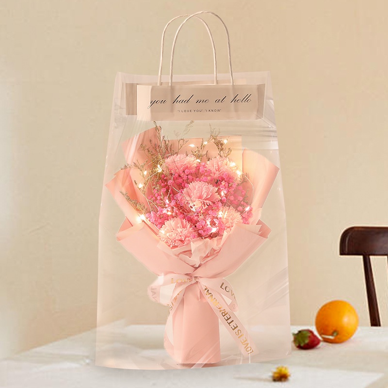 Bó Hoa Hồng Sáp Khô Sáng Tạo Làm Quà Tặng Sinh Nhật Bạn Trai Bạn Gái Hoa Cẩm Chướng gypsophila