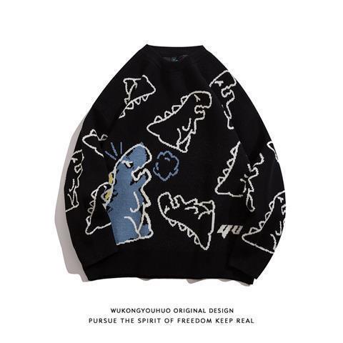 Áo sweater Cổ Tròn Dáng Rộng In Hoạt Hình goku Phong Cách hip hop Đường Phố Cá Tính Cho Nam