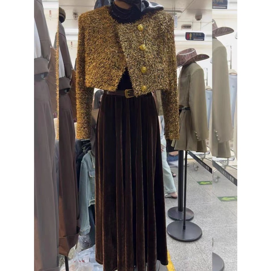 Bộ Áo Khoác Vest Tay Dài + Đầm Thời Trang Mùa Thu 2023 Mới Mẻ Thanh Lịch Cho Nữ