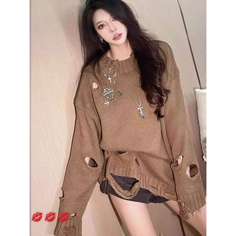 Áo len thom rách tả tơi hàng QC hot hit