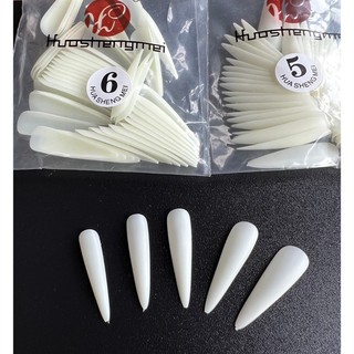 Móng úp nhám HSM lẻ size form nhọn size 5, 6, 7, 8 & 9 (Túi) móng lẻ gắn nail
