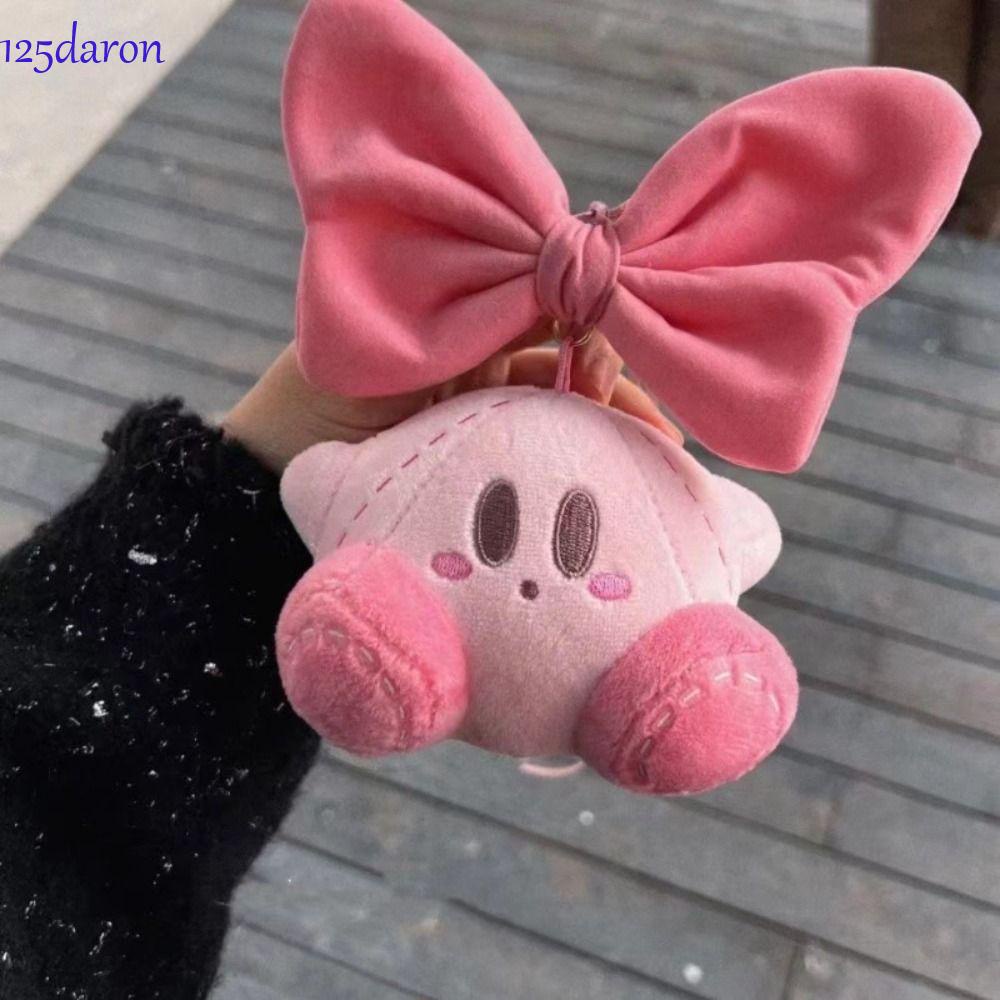 Daron1 Ngôi Sao kirby, Ngôi Sao kirby kirby Nhồi Bông Phụ Kiện Chìa Khóa Xe Hơi Màu Hồng Thắt Nơ Của kirby