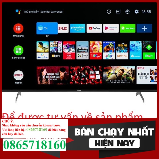 Smart Tivi Sony 55 Inch 4K UHD KD-55X86J &lt; Chính hãng BH:24 tháng tại nhà toàn quốc &gt; .