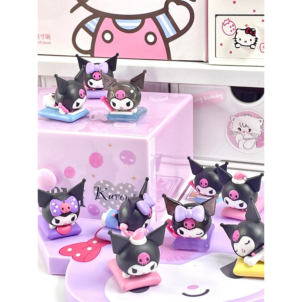 Sanrio Mô Hình Đồ Chơi mini kuromi 12 Kiểu Dáng Đáng Yêu