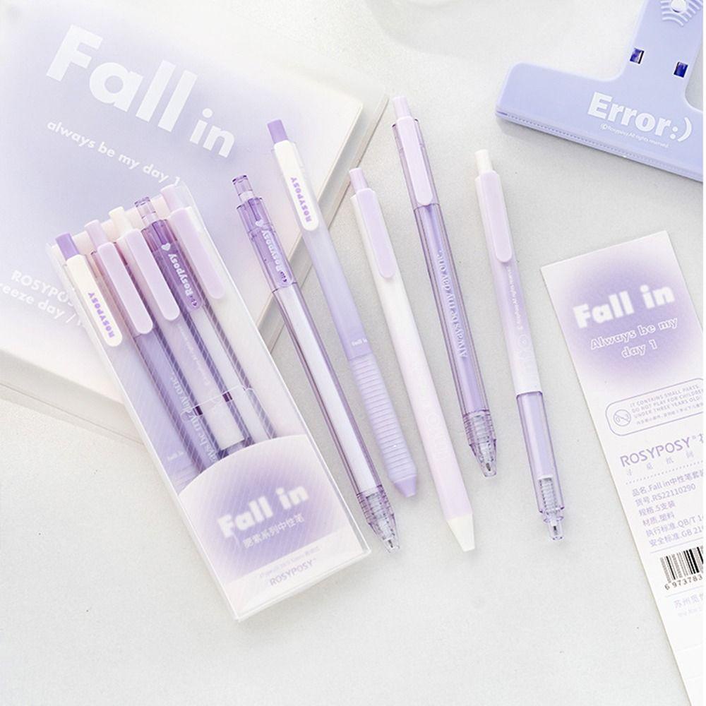 Mmluck Bộ Bút gel Mực Đen Hàn Quốc 0.5mm Nhanh Khô Dùng Làm Quà Tặng