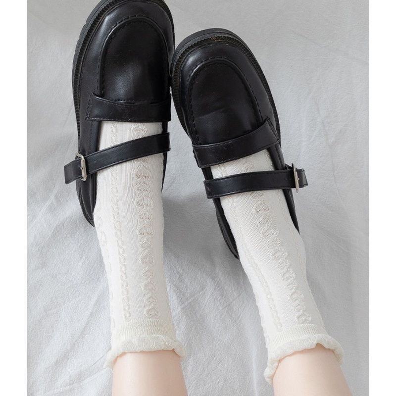 Mới Vớ Công Chúa jk Phối Ren Màu Trắng Đen Phong Cách lolita Nhật Bản Dễ Thương Cho Nữ