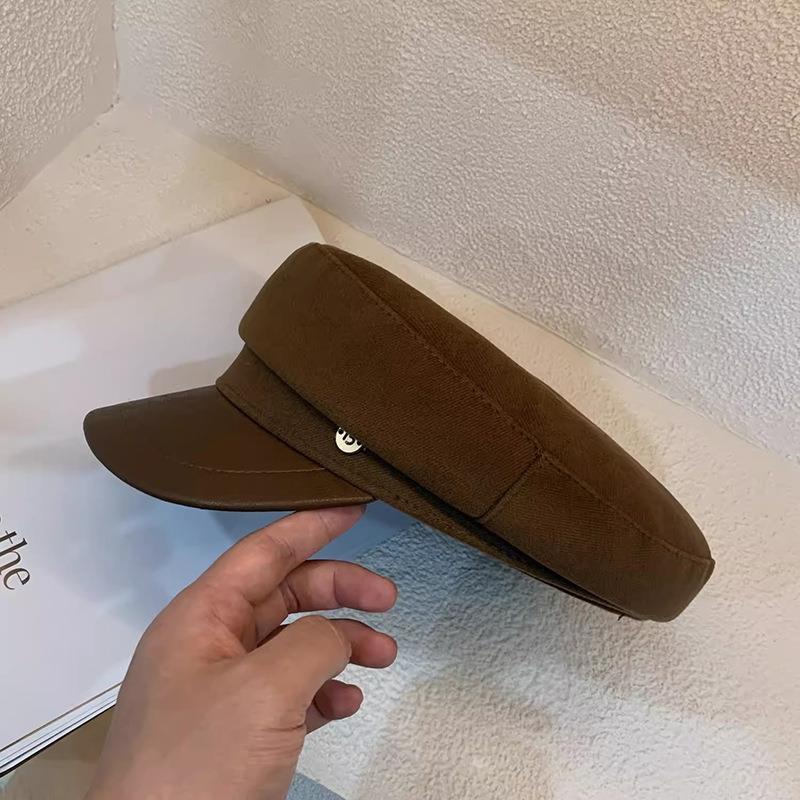 Mũ beret Da pu Thiết Kế Mùa Thu Cá Tính Dễ Phối Đồ Cho Nữ