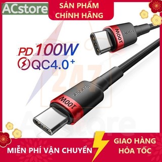 [ PD 100W ] Cáp sạc nhanh Baseus cổng Type-C PD 100W / 60W - Hàng chính hãng - Typec to type C 60w sạc nhanh PD