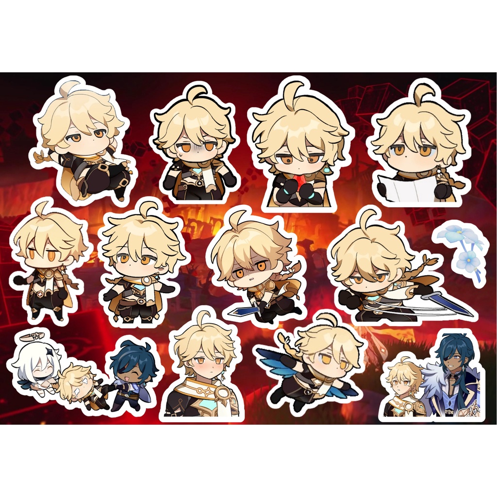 MINI STICKER PACK 🔔  Sticker Pack Genshin Impact A6- Cắt Sẵn - Màng Cán Chống Nước - Keo Dán Sẵn