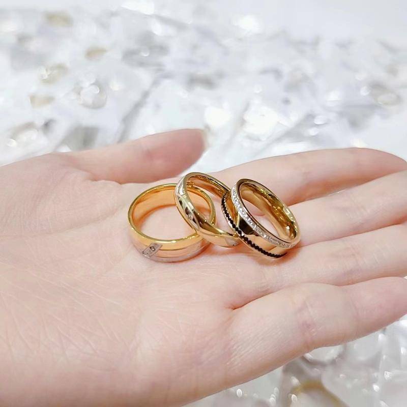 Mới Nhẫn Thép Titan Thiết Kế Đơn Giản Dễ Phối Đồ Thời Trang Cho Nữ