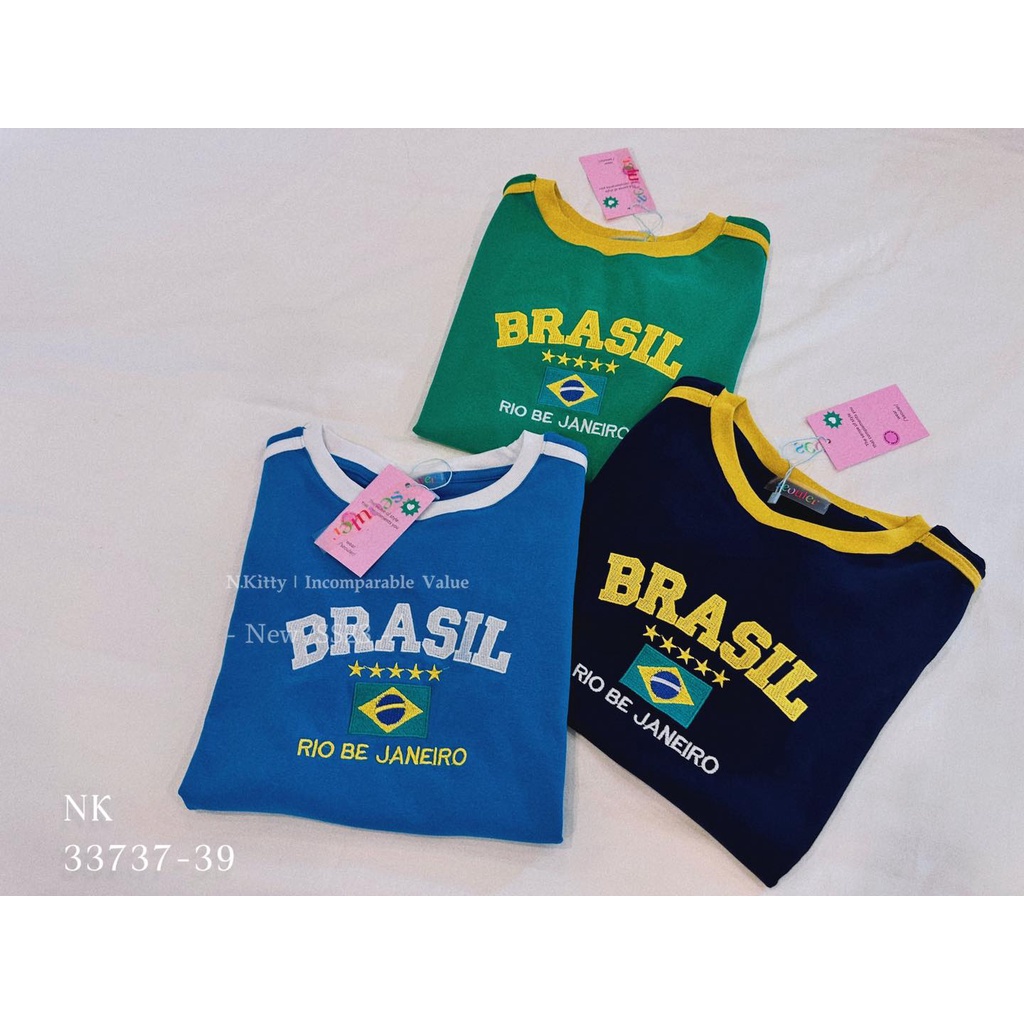 Áo bra.sil kr thêu nổi logo