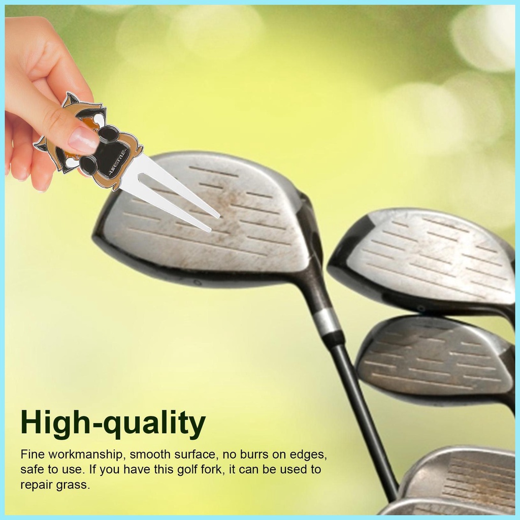 Kẹp Đánh Dấu Bóng golf Bằng Hợp Kim Kẽm Kèm Nĩa Kim Loại Từ Tính Màu Xanh Lá tdevn