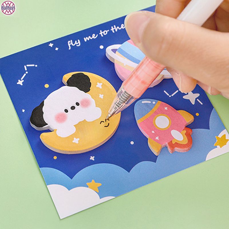 Ballteset💜Bộ 3 Note 60 Tờ Giấy Ghi Chú Màu Dễ Thương