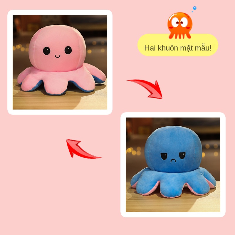 Bạch Tuộc 2 Mặt Dễ Thương - Kích Thước 20~40cm - Nhiều Màu Sắc