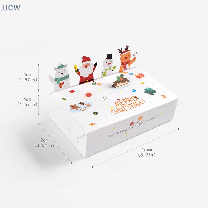 Set 10 Hộp Giấy kraft Đựng Bánh Kẹo Giáng Sinh Năm Mới 2023