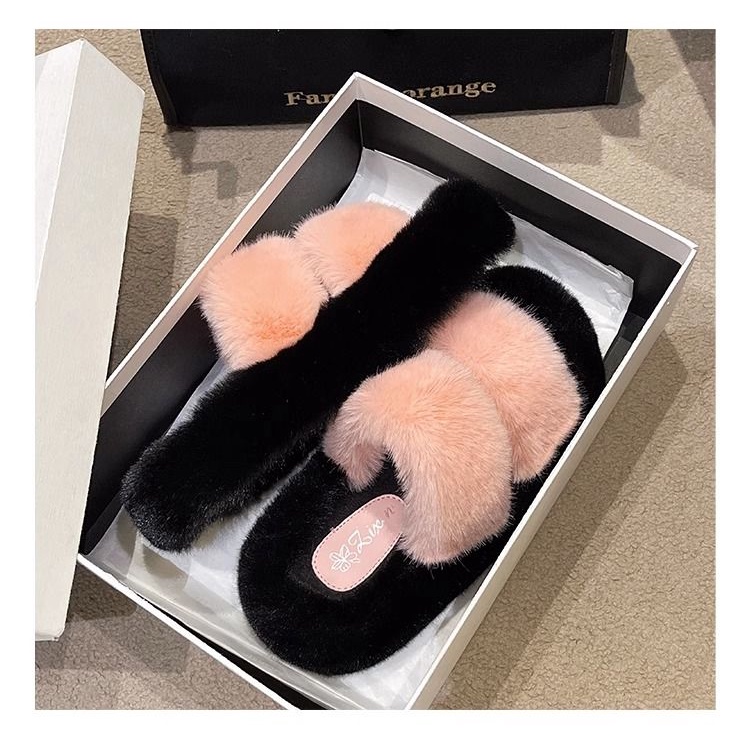 Dép Bông Đi Trong Nhà Đế Dày Thời Trang Xuân Thu 2023 Phong Cách Mới Cho Nữ