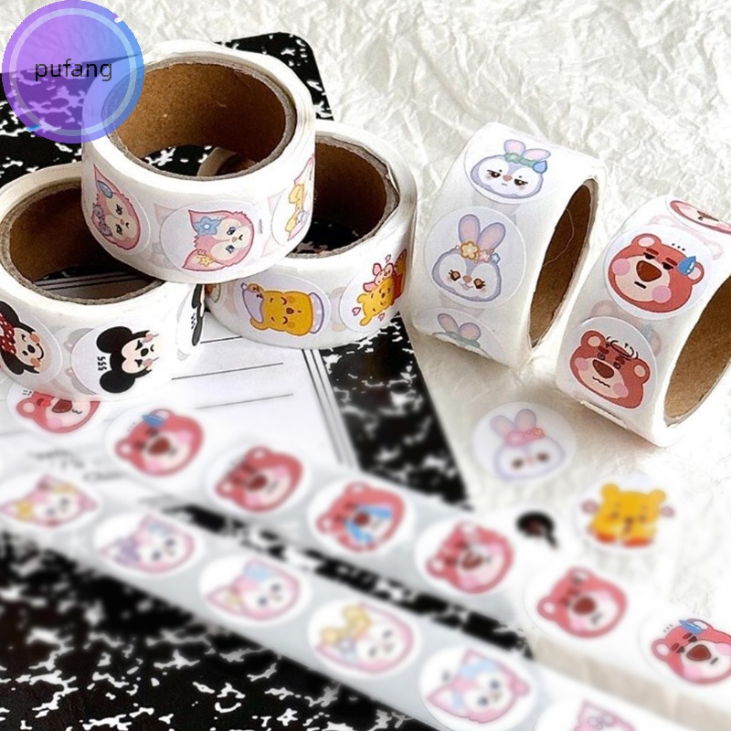 Pufang kawaii Sanrio 'S new round seal Nhãn Dán Trang Trí Sổ Tay Hình Cô Gái / Trái Tim Dễ Thương vn