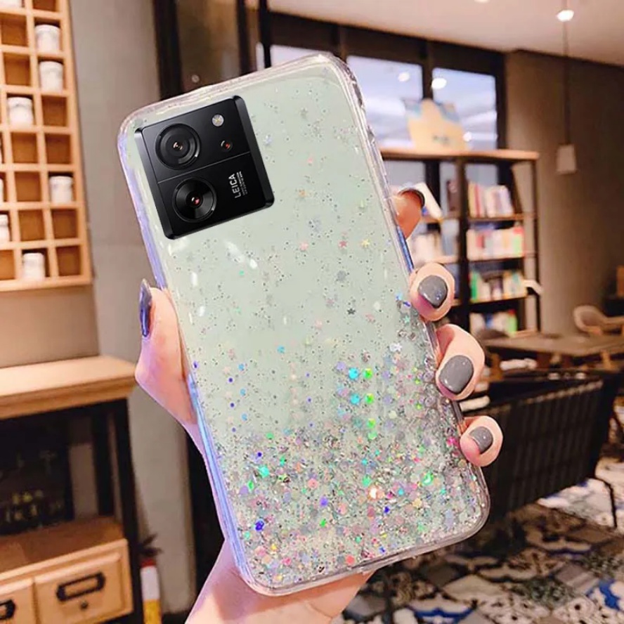 Ốp Điện Thoại tpu silicone Mềm Trong Suốt Đính Ngôi Sao Lấp Lánh Cho xiaomi 13t pro 2023 5g xiaomi13t xiomi mi 13 t 13tpro 5g