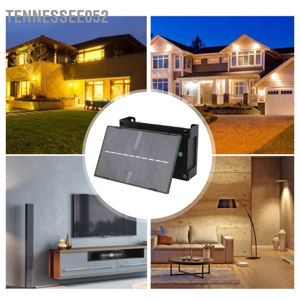 Tennessee052 Đèn năng lượng mặt trời ngoài chống nước 6 bóng đèn LED tường xung quanh cho sân vườn Sân trong thượng
