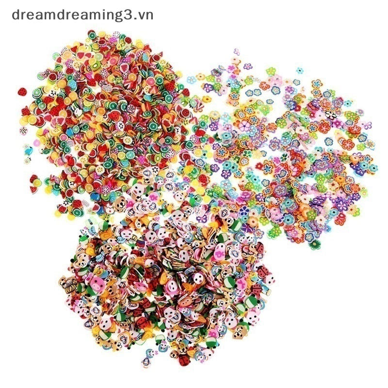 Bộ 1000 Miếng Dán Trang Trí Móng Tay 3d Hình Động Vật Trái Cây Xinh Xắn