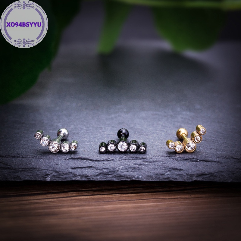 Xo94bsyu 1 Khuyên Tai Xỏ Lỗ Hình Xoắn Ốc Cá Tính Làm Quà Tặng Mới vn