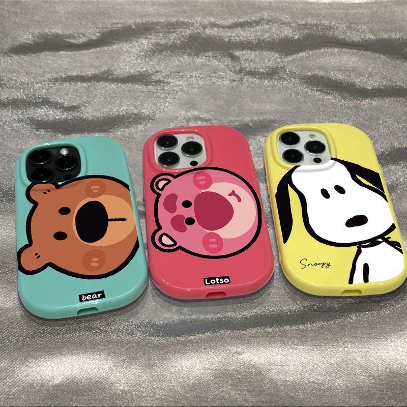 Ốp Điện Thoại Chống Rơi Họa Tiết Động Vật Hoạt Hình Cho iphone 7 7plus 8 8plus xs xr 11 12 13 14 pro plus promax