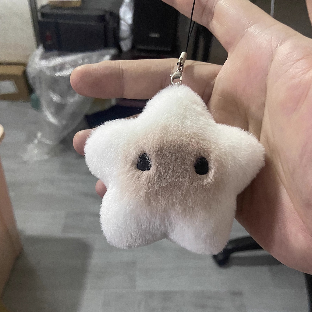 Hoạt Hình Móc Khóa Hình Ngôi Sao Màu Nâu gradient Nhồi Bông Đáng Yêu