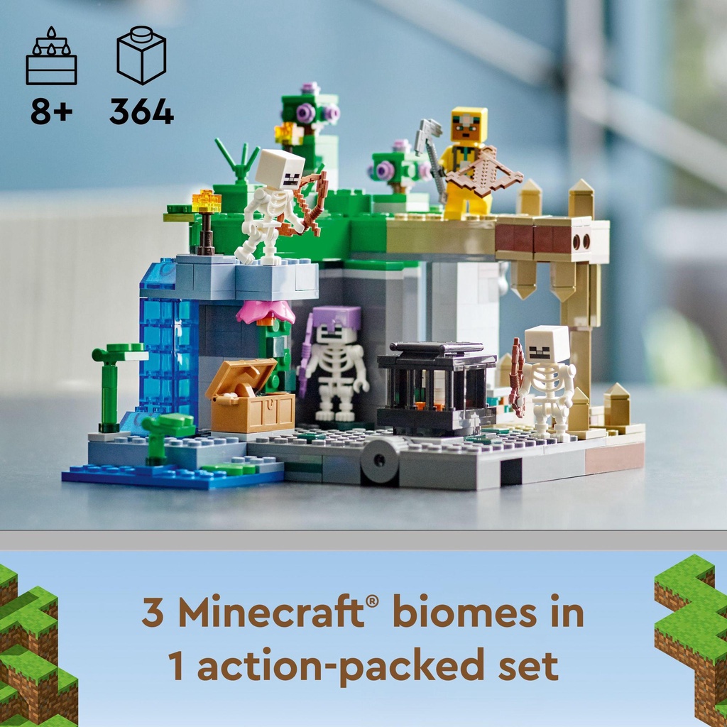 Xả hàng  LEGO Minecraft 21189 Hầm Ngục Skeleton  tặng kèm xe