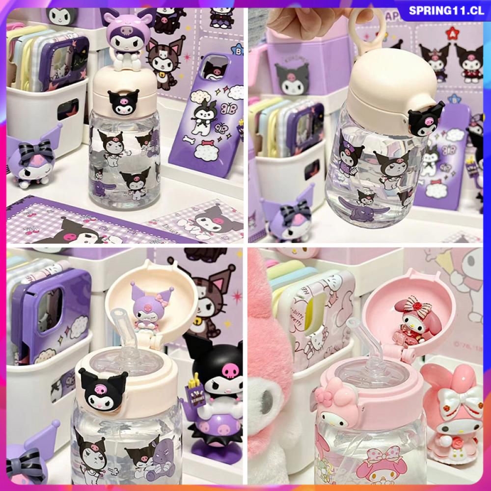 SANRIO Bình Nước 400ml 400ml 400ml Chất Lượng✨Ba Lô Sanrioo Kiểu Dáng Đơn Giản Xinh Xắn✨Bình Nước Bằng Nhựa Trong Suốt Dung Tích Lớn Hình kuromi melody cinnamoroll Đồ Chơi Quà Tặng