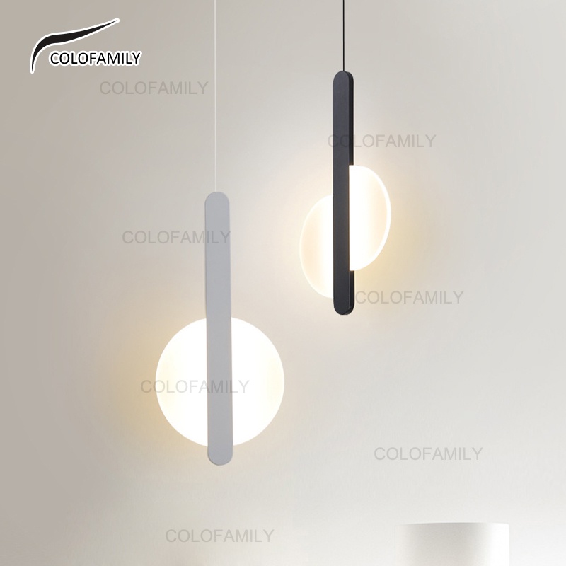 Đèn Chùm led Bằng acrylic Màu Đen Kiểu Bắc Âu Trang Trí Phòng Khách / Phòng Ngủ / Nhà Hàng