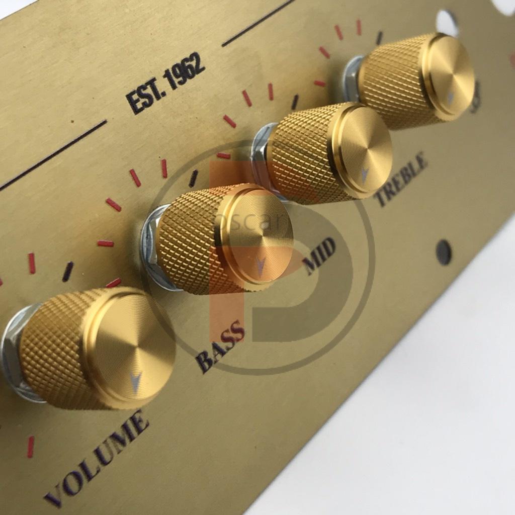 Núm volume nhôm CNC nguyên khối. 13x13x6 Vàng trắng