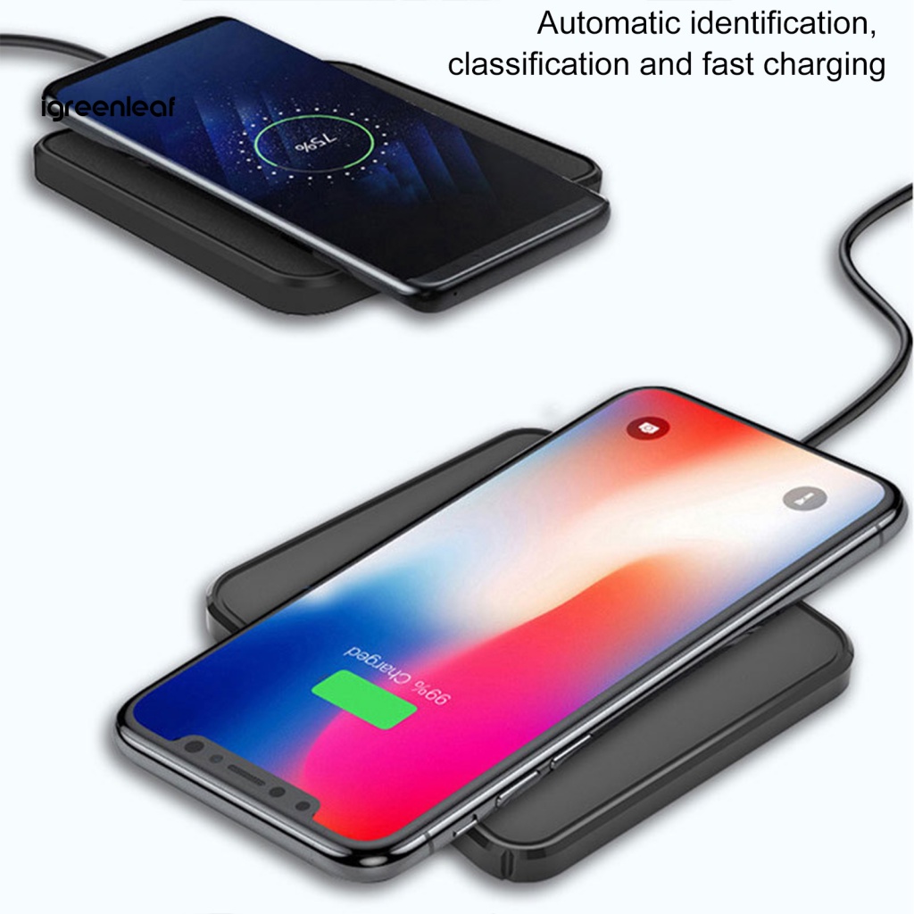 Đế Sạc Nhanh Không Dây 10w Hình Vuông Chống Trượt Công Suất Cao Cho Điện Thoại huawei iphone