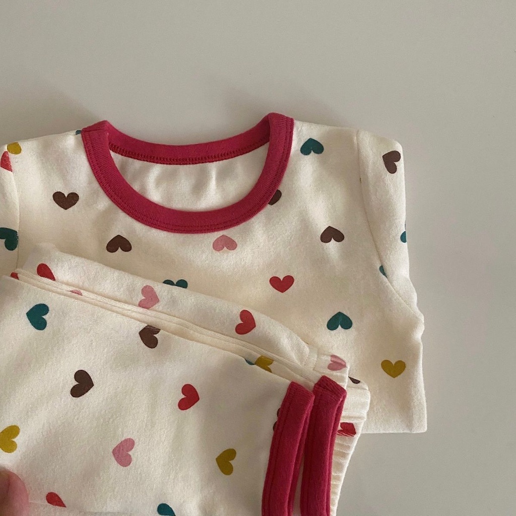 Bộ Đồ Ngủ Lông Cừu Tay Dài Thời Trang Xuân Thu Cho Bé Gái