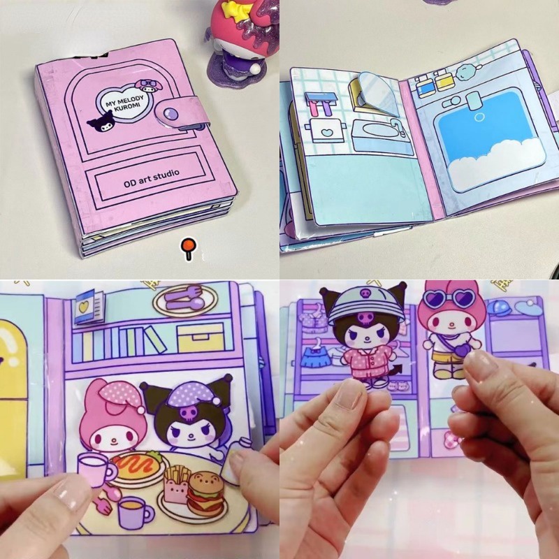 Sách Đồ Chơi Hoạt Hình kuromi melody Dễ Thương Cho Bé