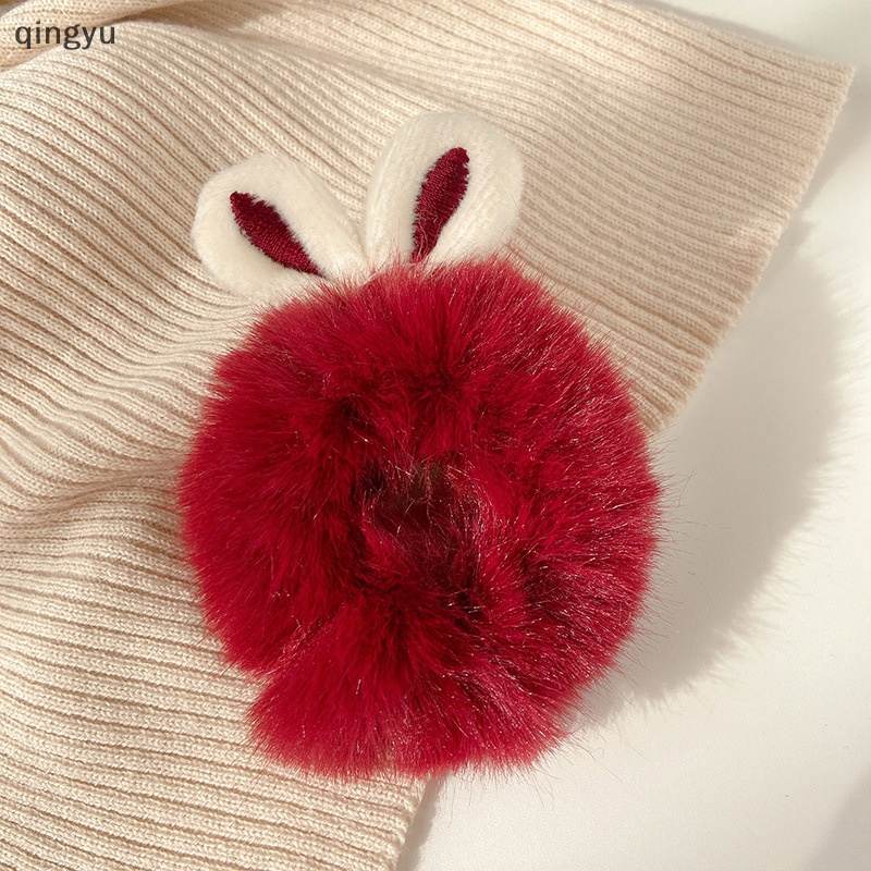 Mới Dây Cột Tóc Cao Su Co Giãn Đính Tai Thú Nhồi Bông Hoạt Hình Dễ Thương Cho Nữ Và Trẻ Em