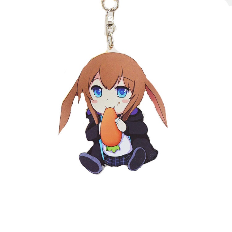 Mặt dây chuyền Arknights, móc khóa Texas First Snow Amiya, hoạt hình hai chiều và thiết bị ngoại vi trò chơi