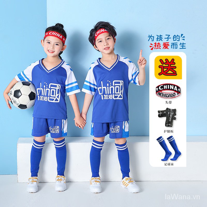 Bộ Quần Áo Thể Thao Bóng Đá Ngắn Tay Thời Trang Thu Đông Dành Cho Trẻ