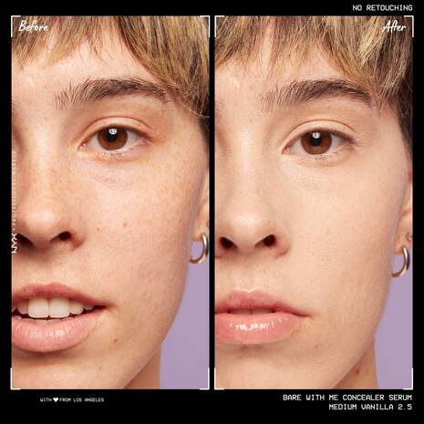 Che khuyết điểm dưỡng ẩm 24h NYX Bare With Me Concealer Serum