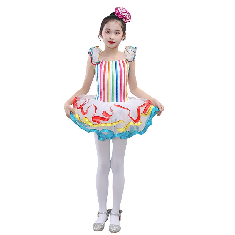 Váy Công Chúa pettiskirt Bằng Vải Tuyn Đính Kim Cương Màu Cầu Vồng Cho Bé Trai Và Bé Gái